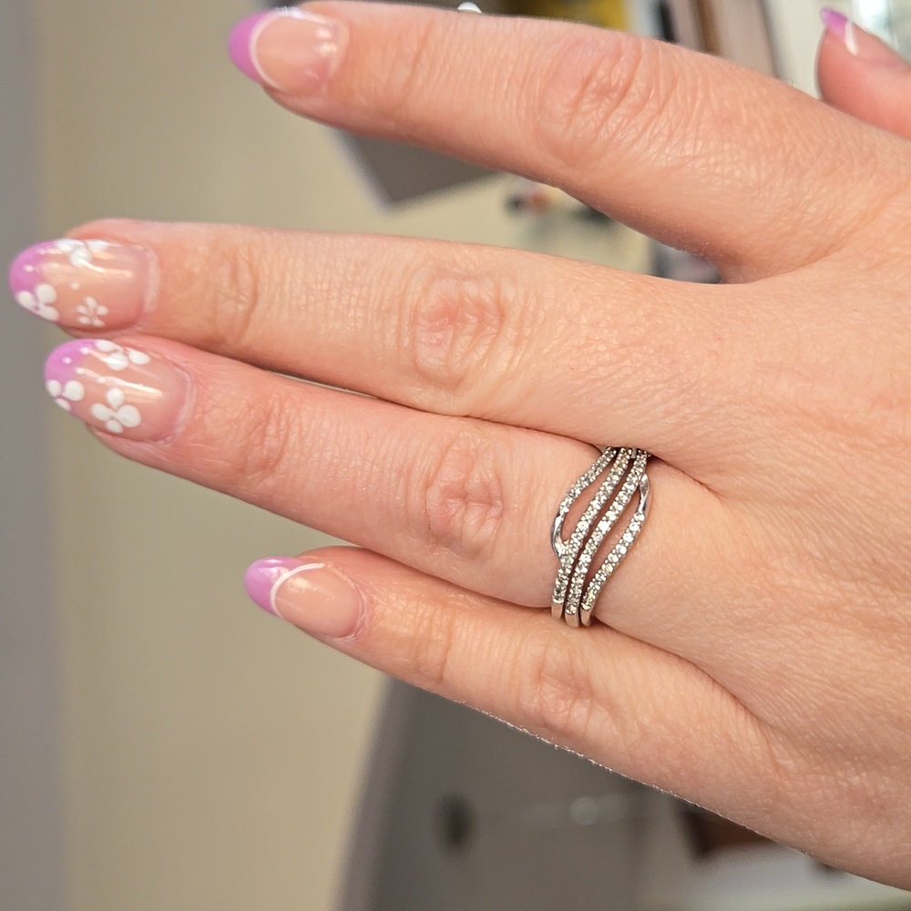 SZ 7 Diamond Multi Layered Ring